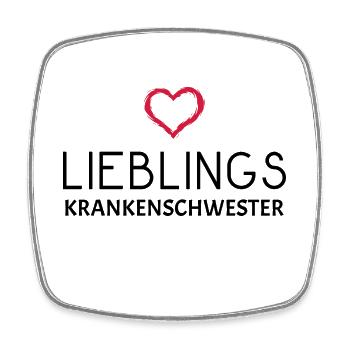Krankenschwester - Viereckiger Kühlschrankmagnet - Weiß - Vorne