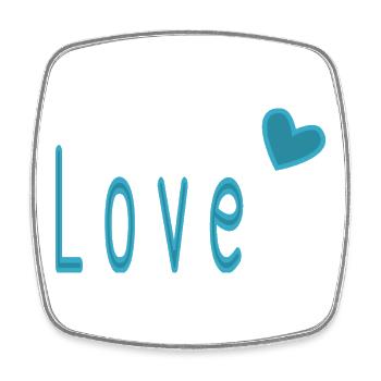 VALENTINSTAG. ICH LIEBE DICH. ICH LIEBE DICH. LIEBE. LIEBE - Viereckiger Kühlschrankmagnet - Weiß - Vorne