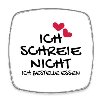 Baby Neugeborenes Babyspruch lustig Geschenk - Viereckiger Kühlschrankmagnet - Weiß - Vorne