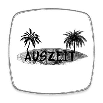 Auszeit Surfbrett - Viereckiger Kühlschrankmagnet - Weiß - Vorne