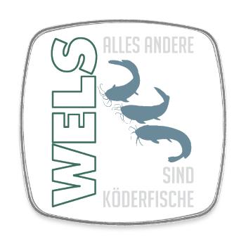 Wels angeln Waller fischen Sportfischen auf Wels - Viereckiger Kühlschrankmagnet - Weiß - Vorne