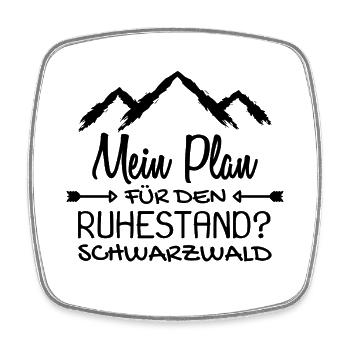Schwarzwald Schwaben Schwabe Rentner Geschenk - Viereckiger Kühlschrankmagnet - Weiß - Vorne