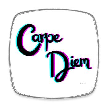 Carpe Diem - Square fridge magnet - white - Front