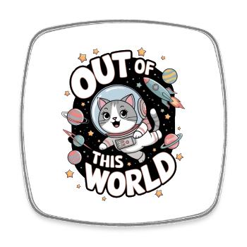 Out Of This World - Square fridge magnet - white - Front