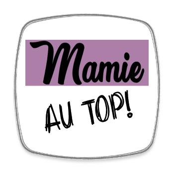 BONNE FÊTE MAMIE - Magnet carré - blanc - Devant