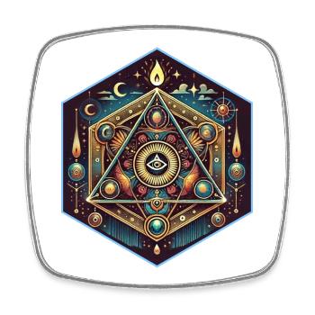 Orgone Energy Logo - Magnet carré - blanc - Devant