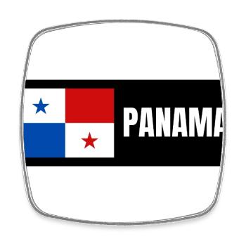 Drapeau du Panama - Magnet carré - blanc - Devant