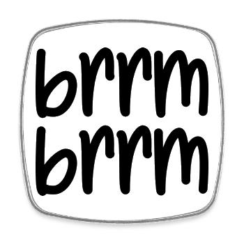 brrm brrm - Square fridge magnet - white - Front