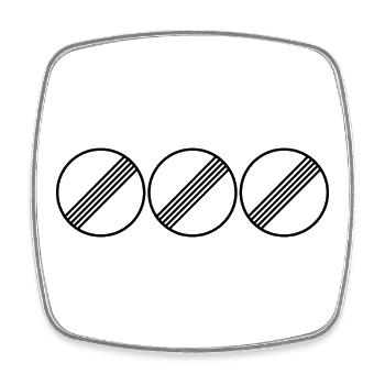 UNBEGRENZT TRIO by Unbegrenzt Apparel - Viereckiger Kühlschrankmagnet - Weiß - Vorne