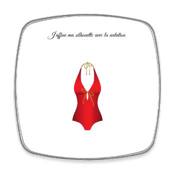 La piscine 1 - Magnet carré - blanc - Devant