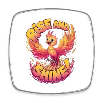 Rise And Shine - Square fridge magnet - white - Front