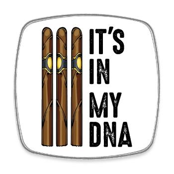 It‘s In My DNA Zigarren Rauchen Spruch Geschenk - Viereckiger Kühlschrankmagnet - Weiß - Vorne
