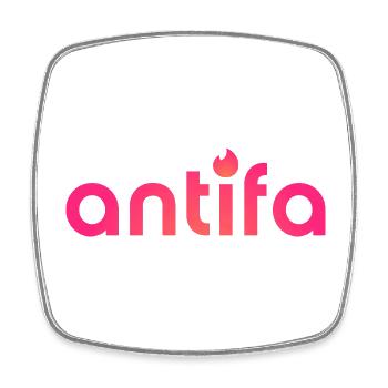 Antifa - It's a match! - Square fridge magnet - white - Front