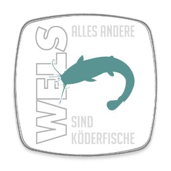 Wels angeln Waller fischen Sportfischen auf Wels - Viereckiger Kühlschrankmagnet - Weiß - Vorne