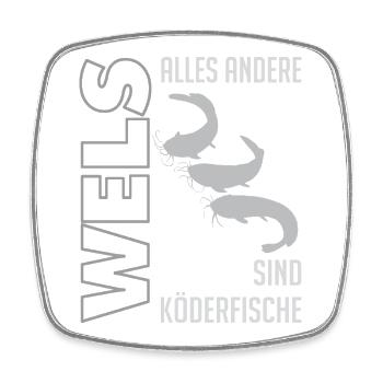 Wels angeln Waller fischen Sportfischen auf Wels - Viereckiger Kühlschrankmagnet - Weiß - Vorne