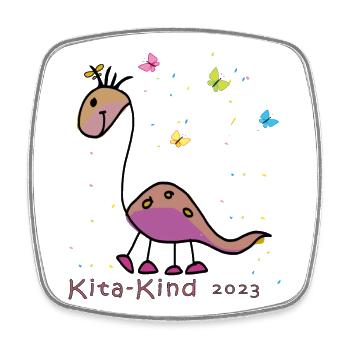 Kindergarten 2023 - Viereckiger Kühlschrankmagnet - Weiß - Vorne