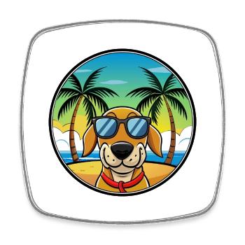 Transsilvanischer Windhund Rasse Cartoon Sonnenbrille - Viereckiger Kühlschrankmagnet - Weiß - Vorne