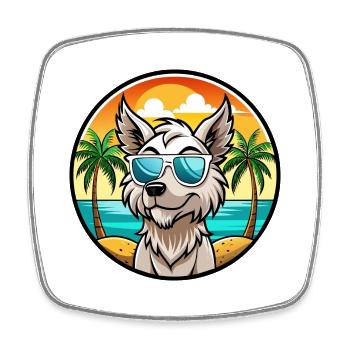 Grand Griffon Vendeen Hunderasse Cartoon Sonnenbrille - Viereckiger Kühlschrankmagnet - Weiß - Vorne