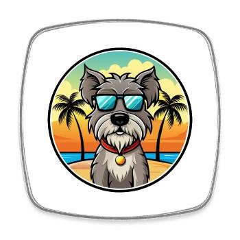 Lunettes de soleil Bouvier Des Flandres Dog Breed Cartoon - Magnet carré - blanc - Devant