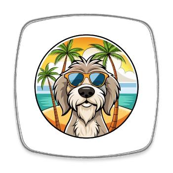 Spinone Italiano Hunderasse Cartoon Sonnenbrille Strand - Viereckiger Kühlschrankmagnet - Weiß - Vorne