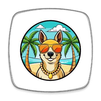Peruanische Inka-Orchideen-Hunderasse Cartoon-Sonnenbrille - Viereckiger Kühlschrankmagnet - Weiß - Vorne