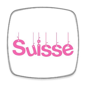 SUISSE. PAYS. GENEVE. SUISSE. HUMOUR - Magnet carré - blanc - Devant