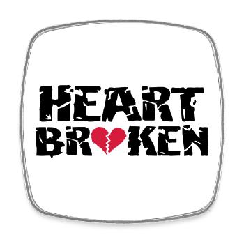 Heart <3Broken - Square fridge magnet - white - Front