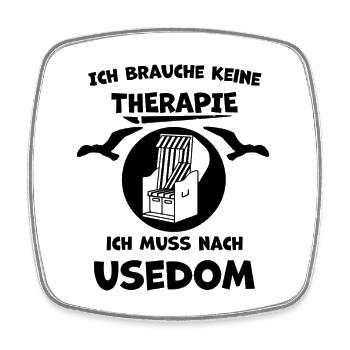 Usedom – Urlaub & Erinnerungen - Viereckiger Kühlschrankmagnet - Weiß - Vorne