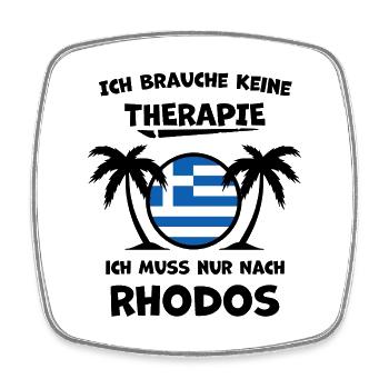 Rhodos Griechenland – Urlaub & Erinnerungen - Viereckiger Kühlschrankmagnet - Weiß - Vorne