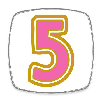5. 5 YEARS. 5th ANNIVERSARY. 5 YEAR ANNIVERSARY - Square fridge magnet - white - Front