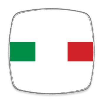 Italien-Banner - Viereckiger Kühlschrankmagnet - Weiß - Vorne
