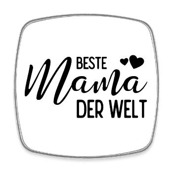 Beste Mama der Welt - Viereckiger Kühlschrankmagnet - Weiß - Vorne