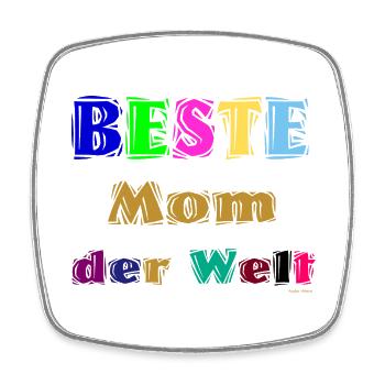 Beste Mutter der Welt - Viereckiger Kühlschrankmagnet - Weiß - Vorne