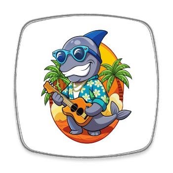 Lustige Robbe Sommer Strand Sonnenbrille Hawaiianisch - Viereckiger Kühlschrankmagnet - Weiß - Vorne