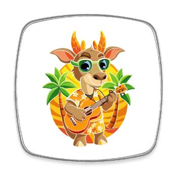 Lustige Antilope Cartoon Sommer Strand Sonnenbrille - Viereckiger Kühlschrankmagnet - Weiß - Vorne