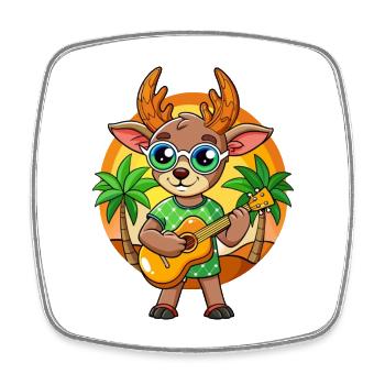 Lustige Antilope Cartoon Sommer Strand Sonnenbrille - Viereckiger Kühlschrankmagnet - Weiß - Vorne