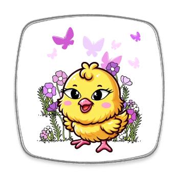 Küken Ostern Kind Kinder - Viereckiger Kühlschrankmagnet - Weiß - Vorne