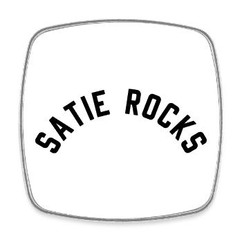 Erik Satie T-shirt drôle de dire - Magnet carré - blanc - Devant