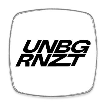 UNBGRNZT by Unbegrenzt Apparel - Viereckiger Kühlschrankmagnet - Weiß - Vorne