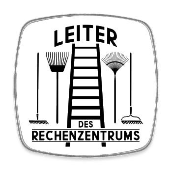 LEITER DES RECHENZENTRUMS - Viereckiger Kühlschrankmagnet - Weiß - Vorne
