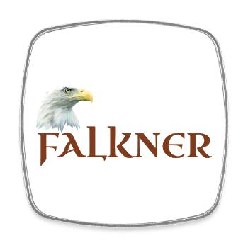 Falkner, Adlerkopf, Weißkopfseeadler für Falknerei - Viereckiger Kühlschrankmagnet - Weiß - Vorne