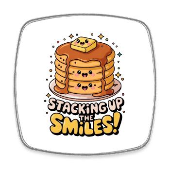 Staking Up The Smiles ! - Magnet carré - blanc - Devant