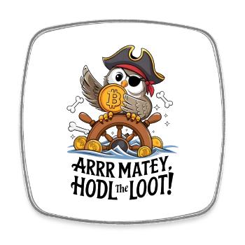 Hodl Le Butin ! - Magnet carré - blanc - Devant