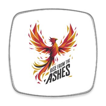 Rise From The Ashes - Square fridge magnet - white - Front