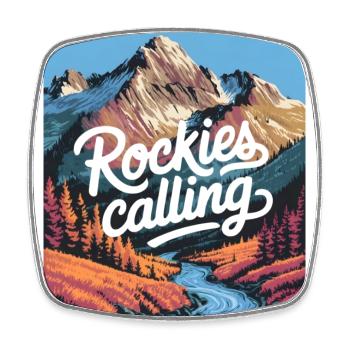 Rockies rufen - Viereckiger Kühlschrankmagnet - Weiß - Vorne