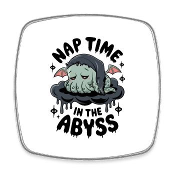 Nap Time In The Abyss - Square fridge magnet - white - Front