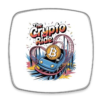 Le Crypto Ride - Magnet carré - blanc - Devant