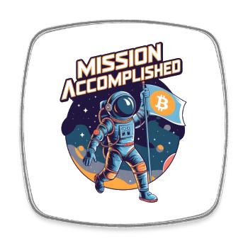 Mission Accomplished - Square fridge magnet - white - Front