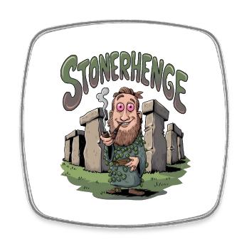 Stonerhenge - Square fridge magnet - white - Front