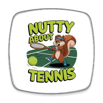 Nutty About Tennis - Magnet carré - blanc - Devant